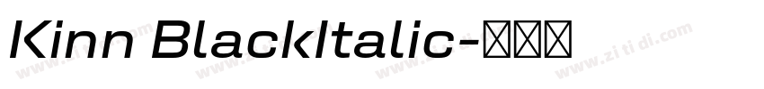 Kinn BlackItalic字体转换